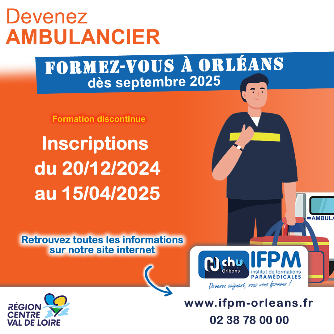 Devenez Ambulancier avec l'IFPM d'Orléans